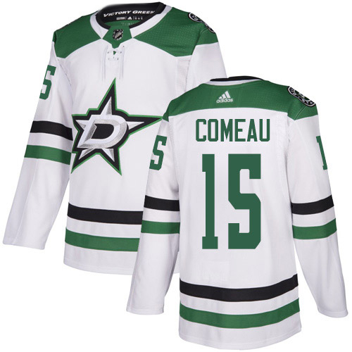 Adidas Dallas Stars #15 Blake Comeau White Road Authentic Youth Stitched NHL Jersey
